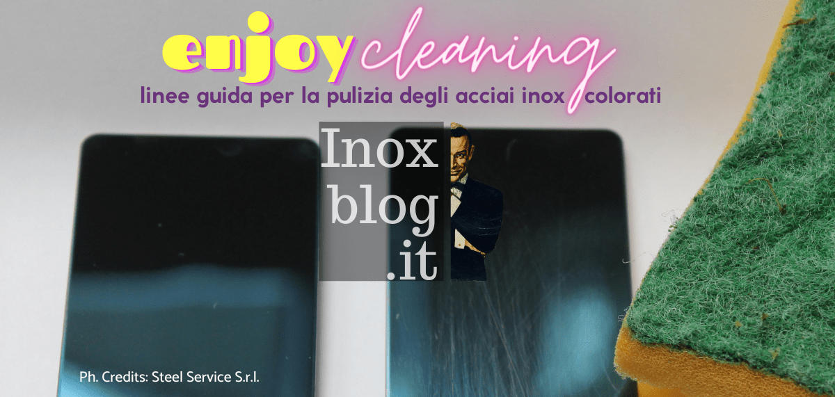 pulizia acciai inox colorati