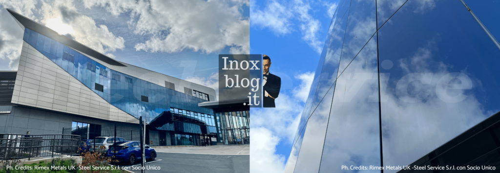 facciata continua inox colorato