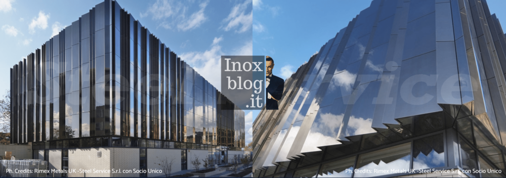 facciata continua inox colorato